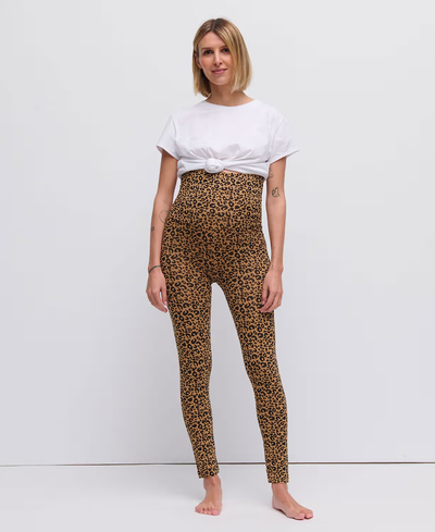 COTTON LEOPARD PREGNANCY LEGGINGS